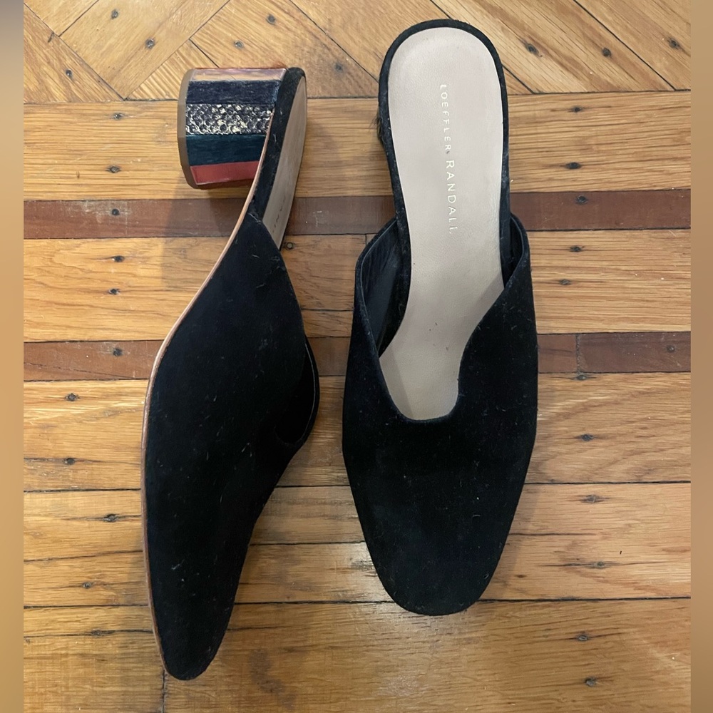 Loeffler Randall Black Women's miles with material blocked heel